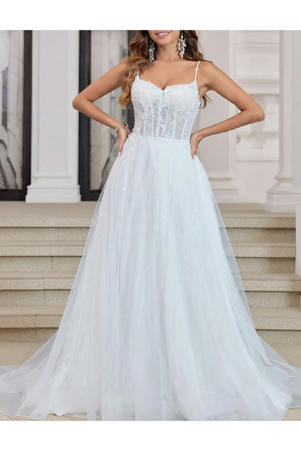 Rochie lunga, Alb