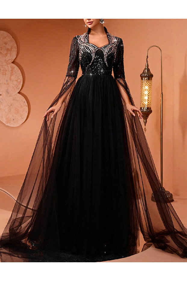 Rochie lunga, Negru
