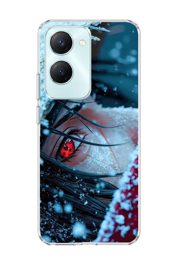 Vivo Y18 Compatible Anime Red Eye Printed Transparent Phone Case