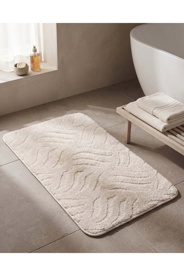 Beige Memory Foam Bath Mat 50x80cm