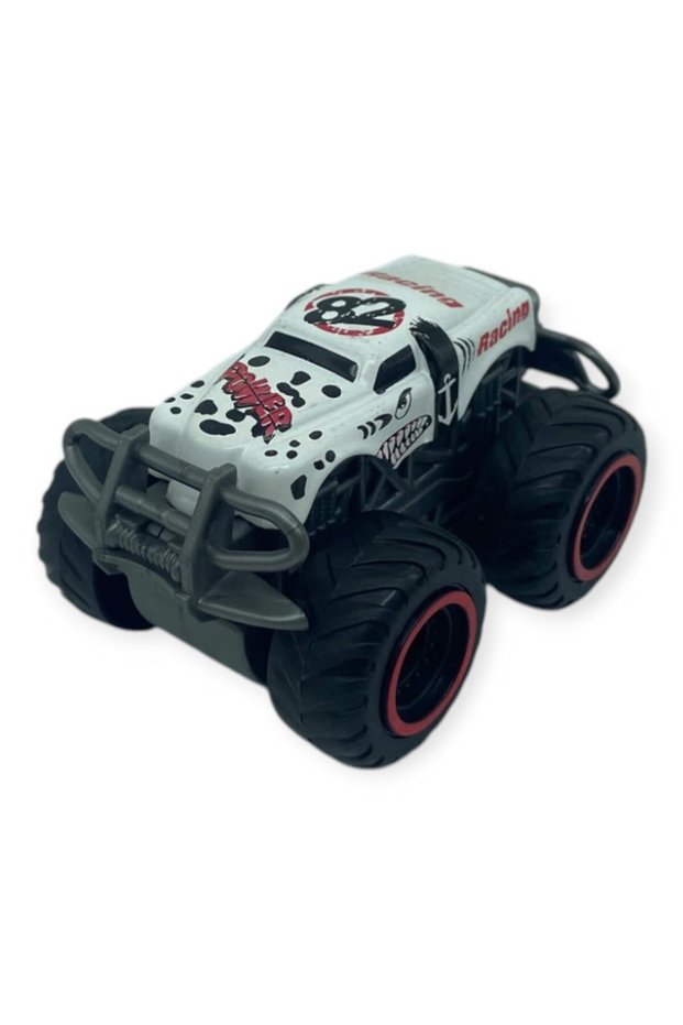 Superior Burst Black Color Mini Monster Truck - 8 cm Movable Wheeled Toy Car (Lisinya)