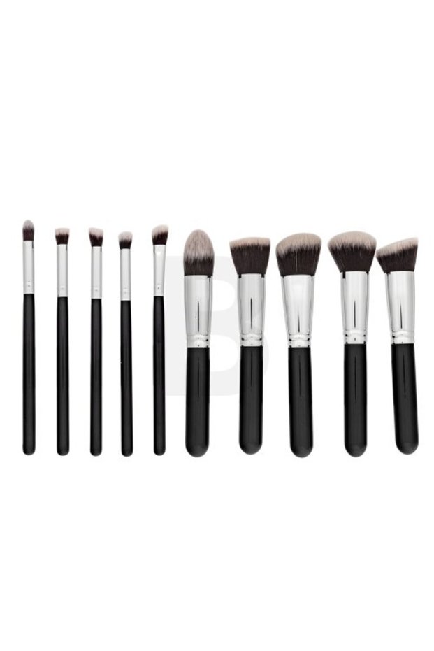 Makeup Brush Set – Kabuki Black 10-piece set