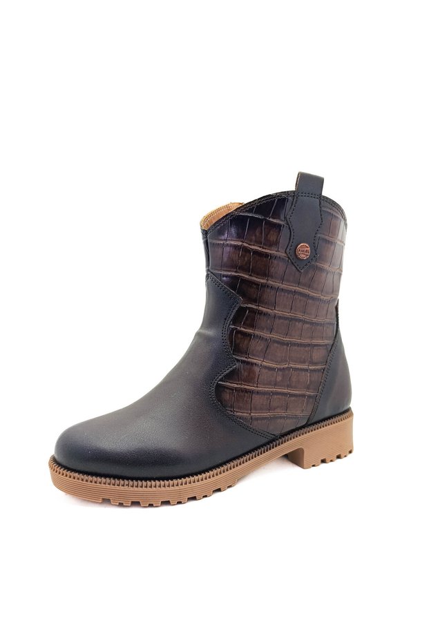 Bitter Brown Zippered Orthopedic Thick Heel Girls' Boots