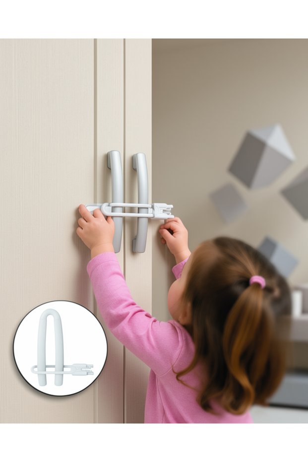 4 Pieces Cabinet Safety Lock Strong and Durable Set