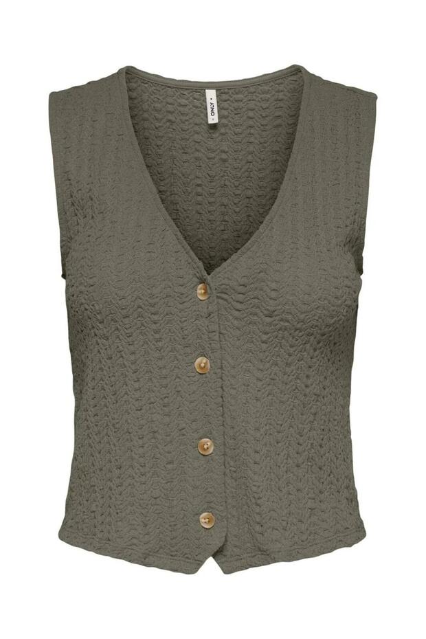 Onlsif V-Neck Vest Jrs Women's Vest Smokey Olive (15375802)