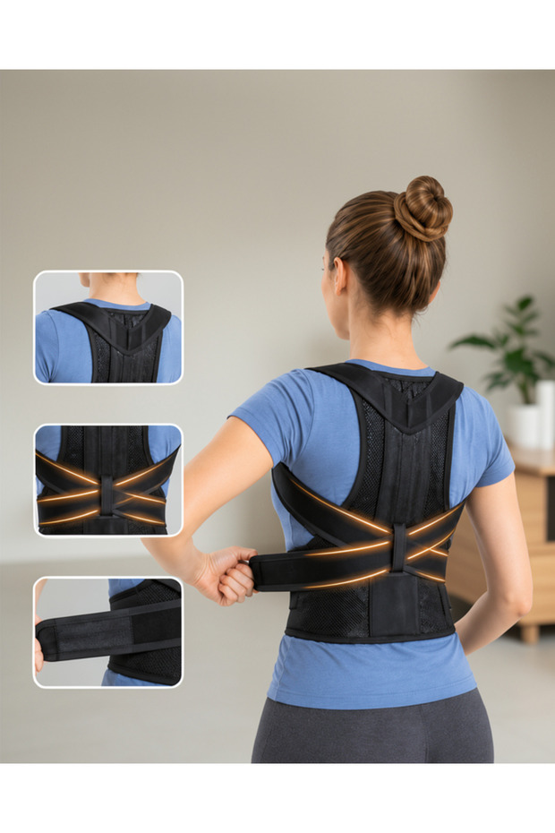 Upright Posture Corset with Adjustable Cross Straps and Mesh Design Prtfiledikdurus-3