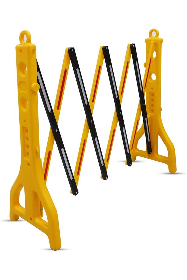 Yellow & Black Expandable Barricade | 8.3 Feet, Pack of 1 | Adjustable Road Barricade | Safe