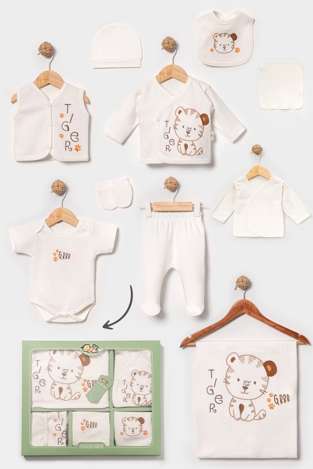 100% Cotton Tiger 10-Piece Hospital Discharge Newborn Set