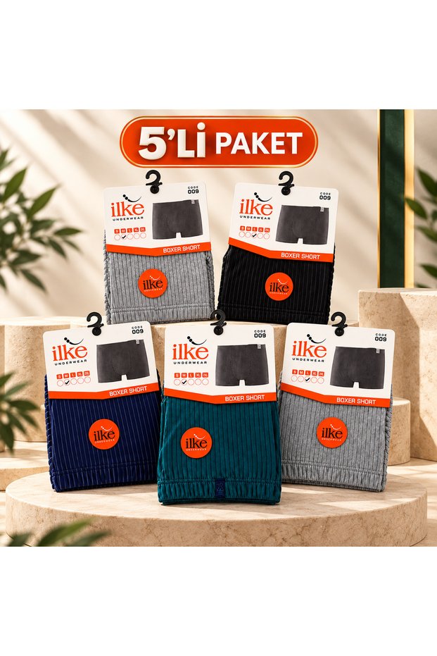 Men's Striped Boxers 5-Pack – Different Color Options