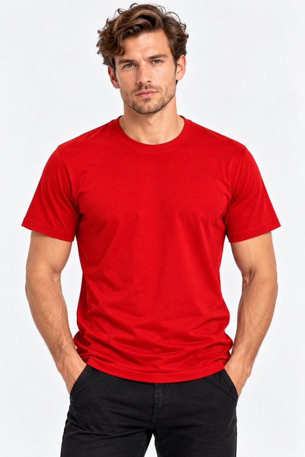 Men's Regular Tshirt T-Shirt Full Size White Smoked Gray Khaki Red Black Stone