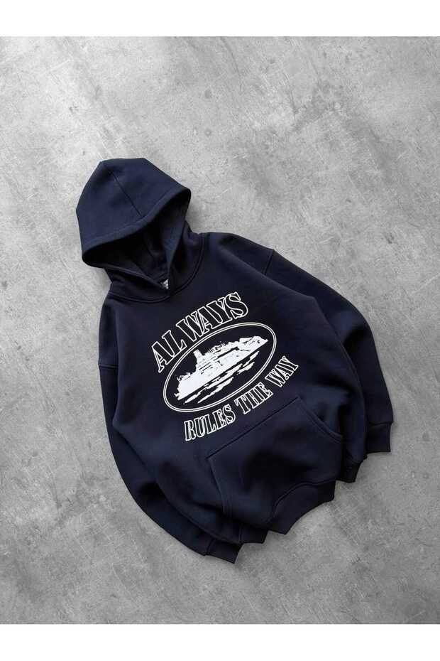 Unisex Oversize Printed Hooded Sweatshirt – Streetwear Casual Hoodie