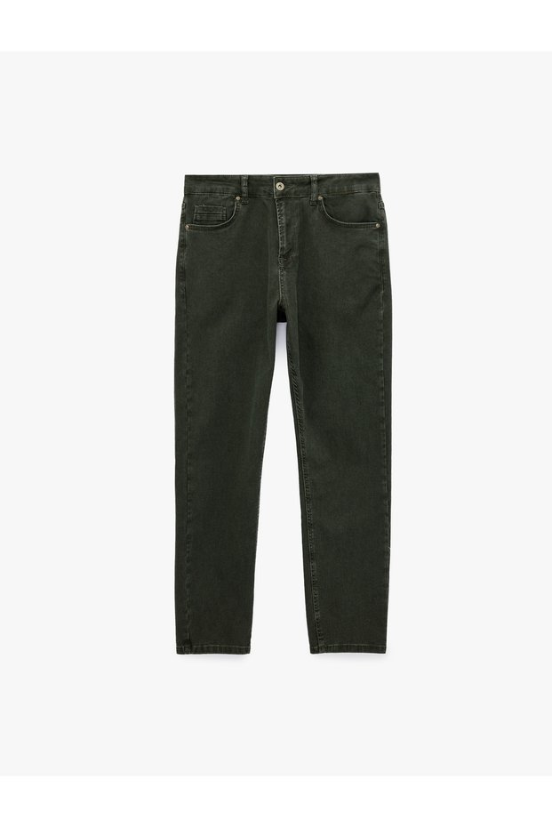 Cotton Regular Waist 5-Pocket Slim Fit Jean Trousers - Brad Jean