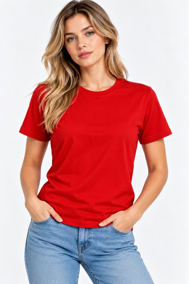 Women's Regular Tshirt T-Shirt Full Size White Smoked Gray Khaki Red Black Stone