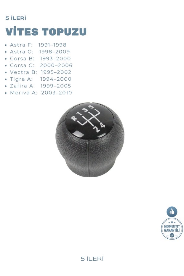 Opel Astra G/F Vectra B Corsa D/E Gear Shift Knob 5 Forward, 5738737