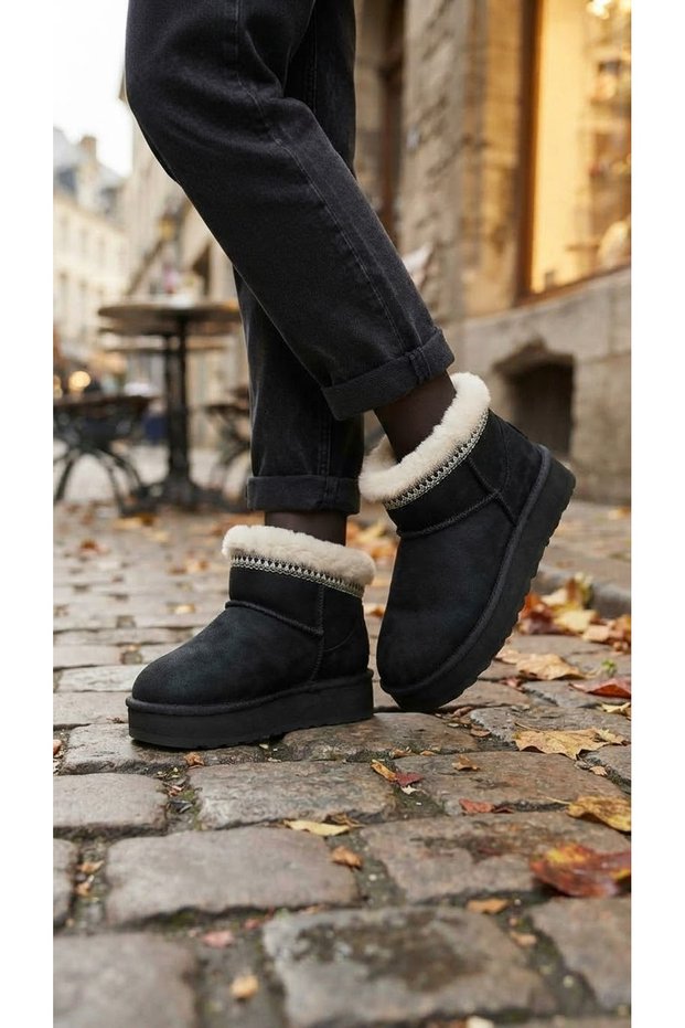 Women's Winter Boots Suede Look Short Warm Comfortable Casual Boots