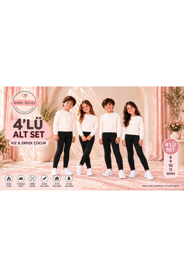 Children's School Tights Set of 4 Girls Boys Unisex Pocketless Flexible Daily Underwear Tights Bottom Wear Black Gray Smoked Navy Blue Comfortable Basic Children's Tights School Home Daily Use Seasonal Flexible Waist Lycra Plain Tights Set