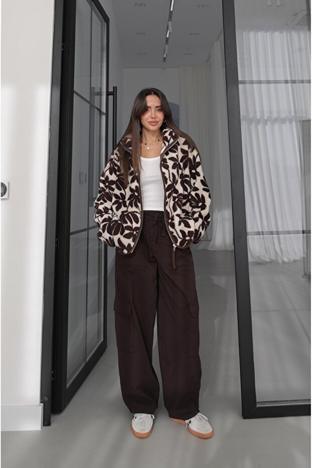 Acı Kahve Canvas Pants with Side Pockets