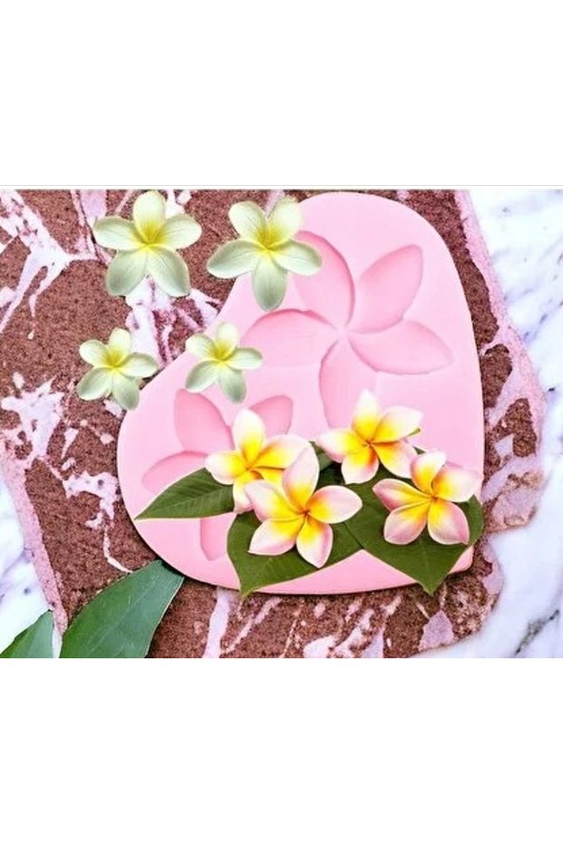 3 Sizes of Plumeria Flowers in One Mold, 3-Piece Flower Silicone Mold K-1647, Polyester Epoxy Stone Powder Candle Plaster Mold