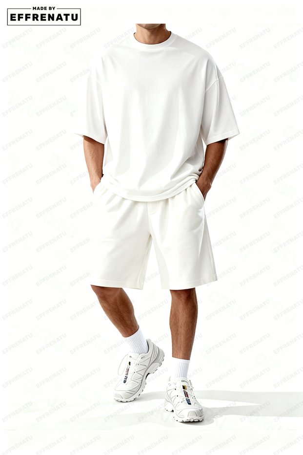 Minimalist Simple Design White Unisex Oversize T-Shirt