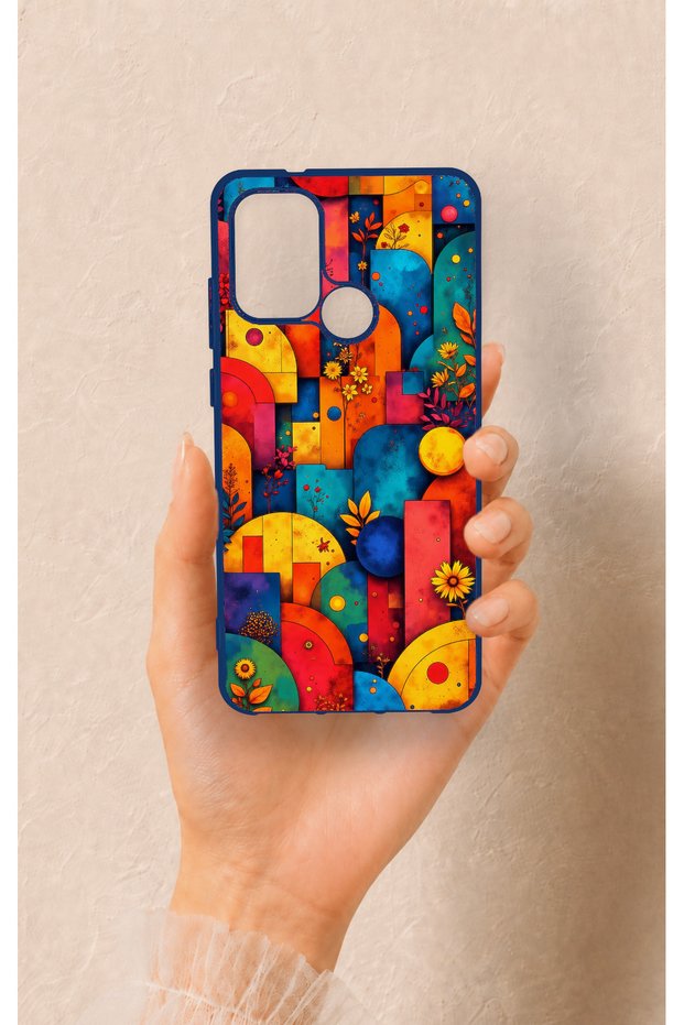 Casper Via F20 Compatible Colorful Geometric Floral Pattern Silicone Case