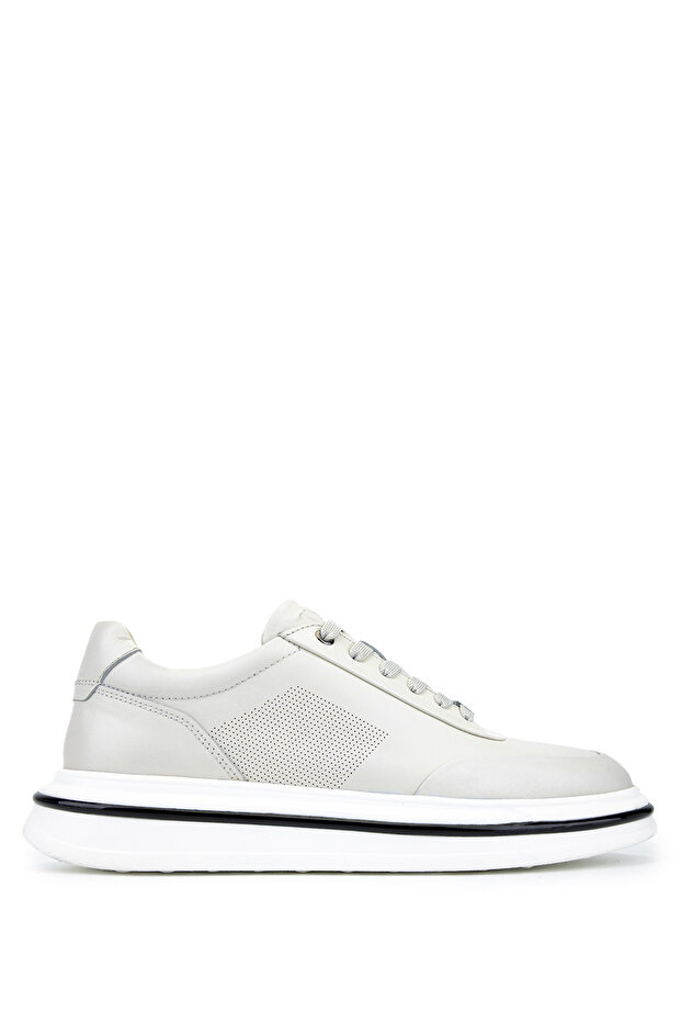 Men's Genuine Leather White Sneakers & Sports Shoes