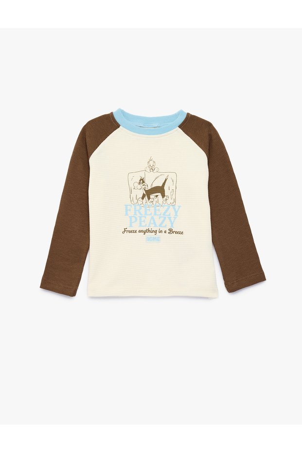 Looney Tunes Printed Cotton Crew Neck Long Sleeve Licensed T-Shirt