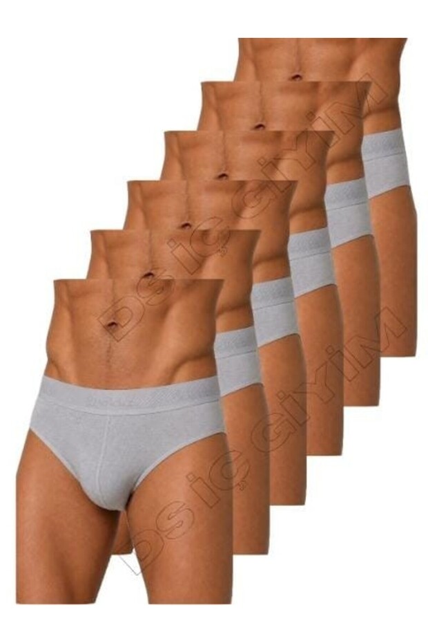 67 Men's Modal Belted Gray Slip Underwear 6 Pieces