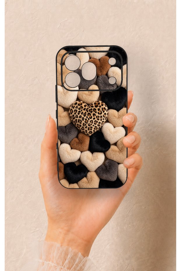 Honor 600 Pro Compatible Heart Fur Pillow Pattern Silicone Case