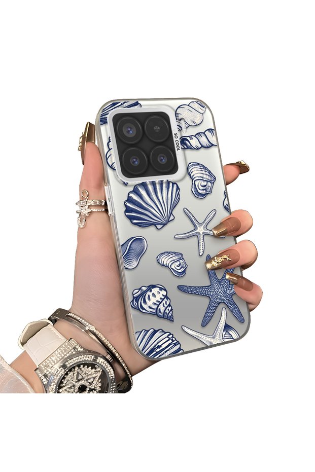Mi 15 5g Compatible Silicone Edge Hard Back Case Shell Patterned Couple Phone Case