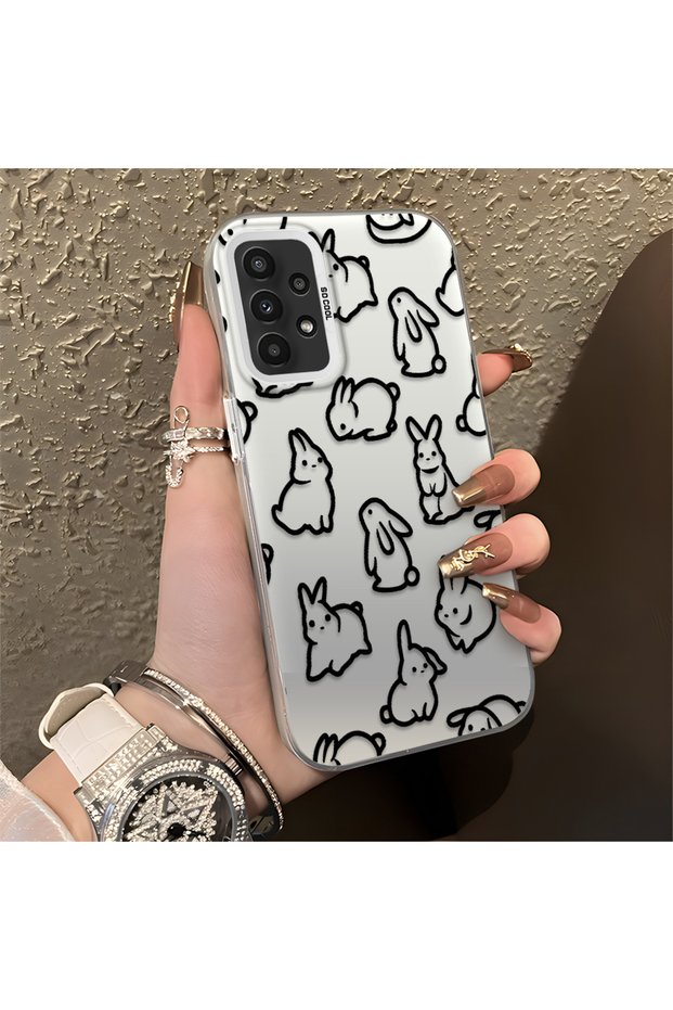 Samsung Galaxy A23 4G/5G Compatible Children's Style Cute Rabbit Case, Comprehensive Protection, Responsive Keys