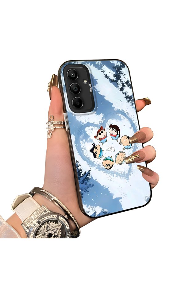 For Samsung Galaxy A15 Compatible Silicone Edge Hard Back Case Anime Patterned Couple Phone Case