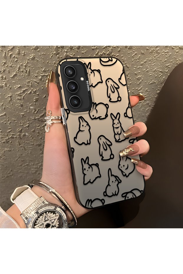 Samsung Galaxy S23 Fe Compatible Children's Style Cute Rabbit Case, Comprehensive Protection, Responsive Keys