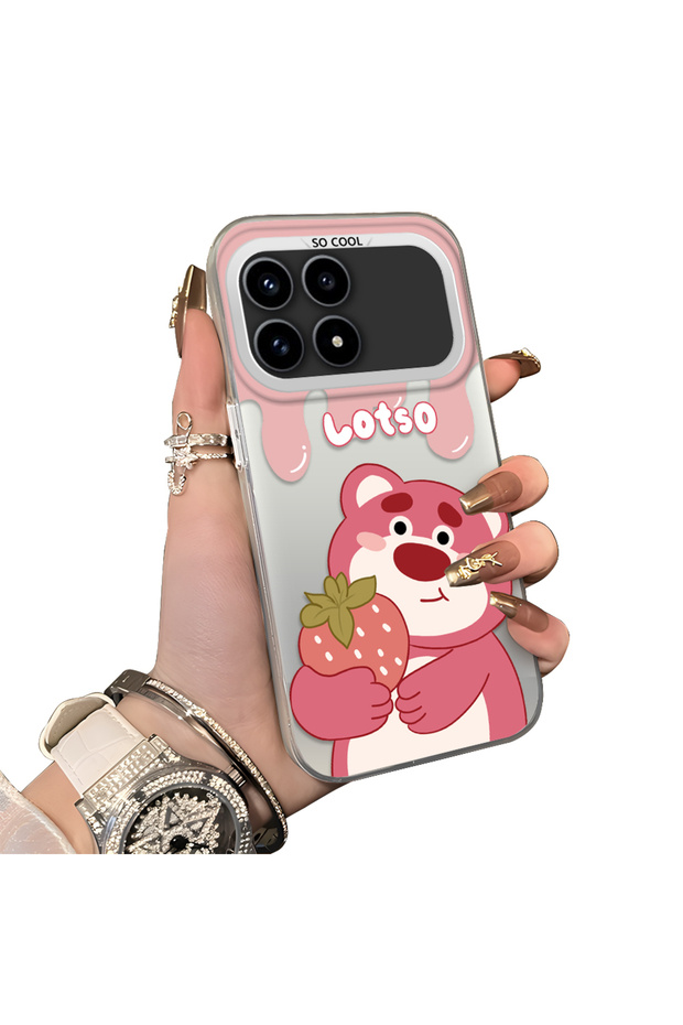 Poco F8 Pro 5g Compatible Silicone Edge Hard Back Case Lotso Patterned Couple Phone Case
