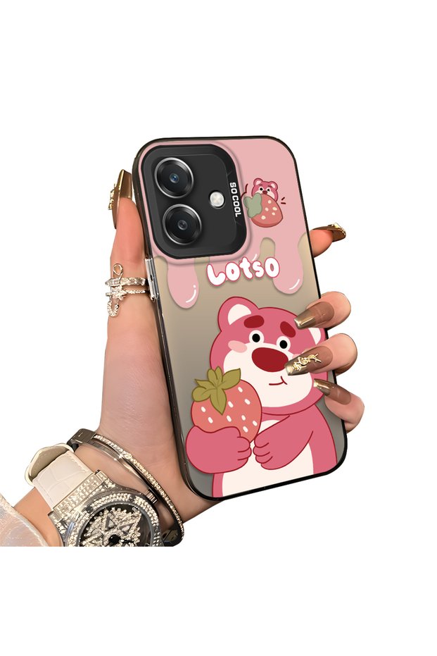 Oppo A3 5g Compatible Silicone Edge Hard Back Case Lotso Patterned Couple Phone Case