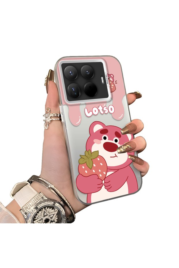 15t Pro Compatible Silicone Edge Hard Back Case Lotso Patterned Lover Couple Phone Case