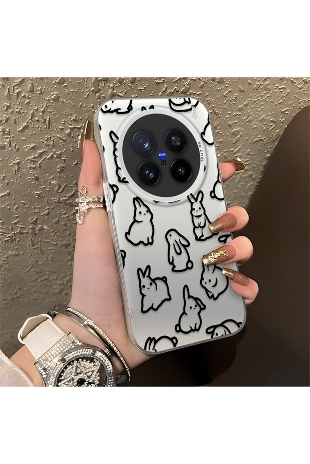 Vivo X200 Pro Compatible Children's Style Cute Rabbit Case, Comprehensive Protection, Responsive Keys