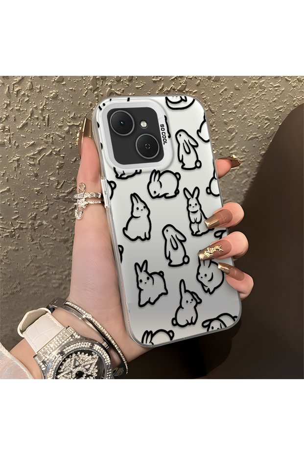 Tecno Spark 40C Compatible Children's Style Cute Rabbit Case, Comprehensive Protection, Responsive Keys