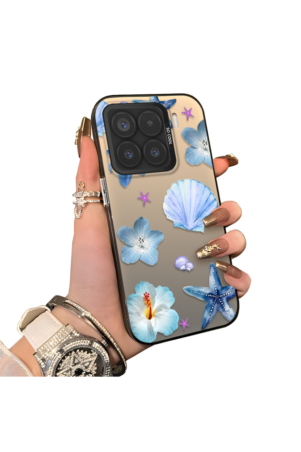 Mi 15 5g Compatible Silicone Edge Hard Back Case Sea Star Pattern Phone Case