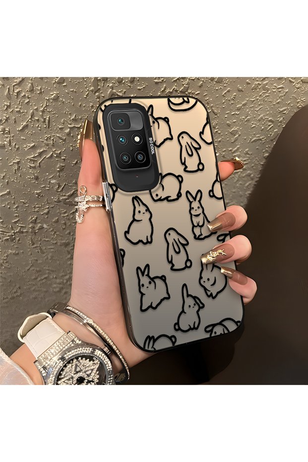 Redmi 10 4g Compatible Children's Style Cute Rabbit Case, Comprehensive Protection, Responsive Keys