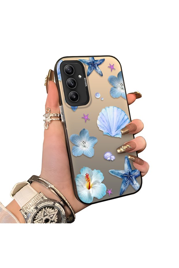 Samsung Galaxy A34 5g Compatible Silicone Edge Hard Back Case Sea Star Patterned Phone Case