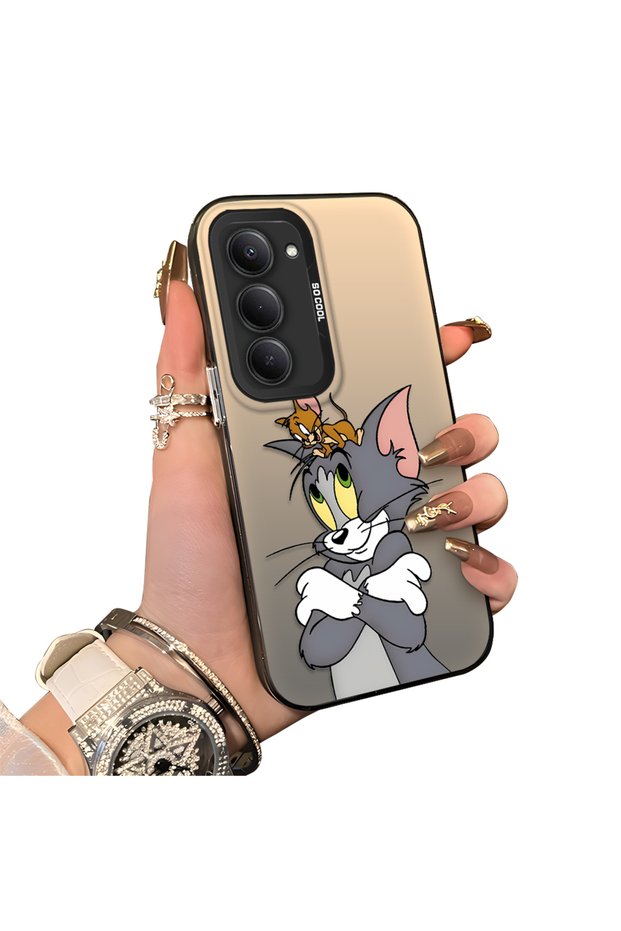 Redmi 15 5g Compatible Silicone Edge Hard Back Case with Mouse Pattern for Couple Phone Case