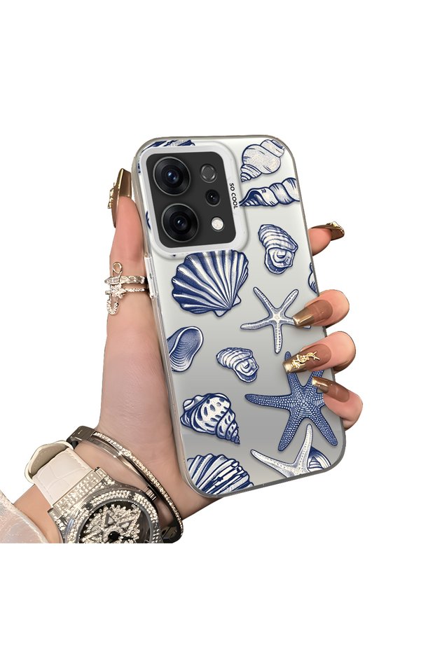 Oppo Reno 14 5g Compatible Silicone Edge Hard Back Case Shell Patterned Couple Phone Case