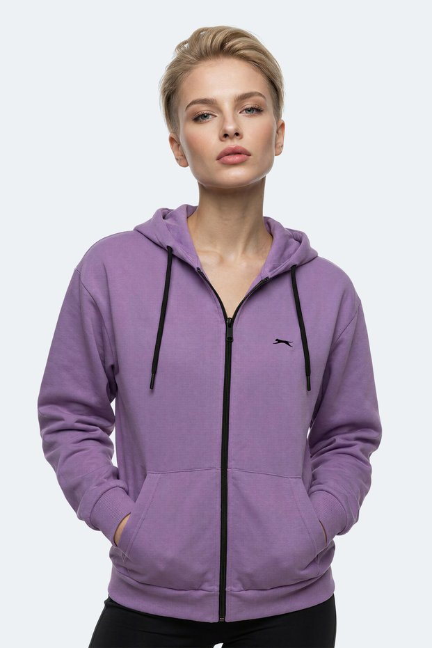 Flores Women's Hooded Lilac Sweatshirt