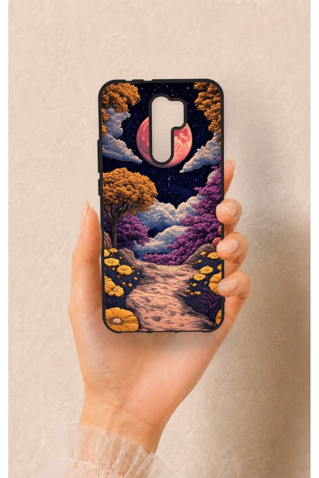 Redmi 9 Compatible Magical Forest Pattern Silicone Case