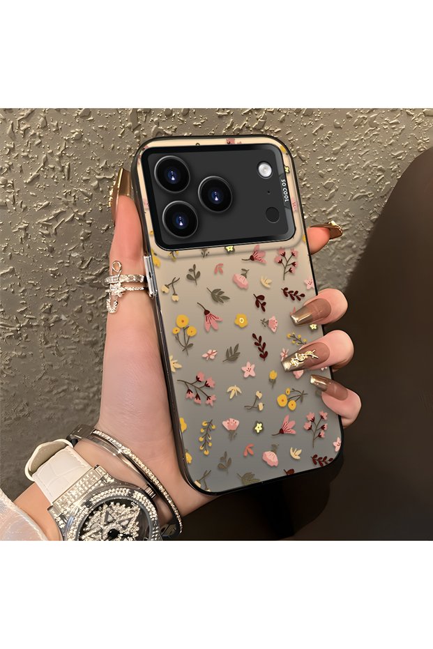 iPhone 17 Pro Max Compatible Simple and Stylish Small Floral Pattern Phone Case, Shock Protection