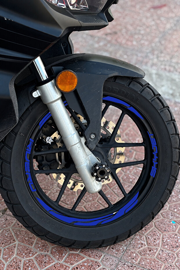 16 Pieces Wheel Rim Stripe Sticker Set for Skyjet Rivero Scooter (Front-Rear Enough)
