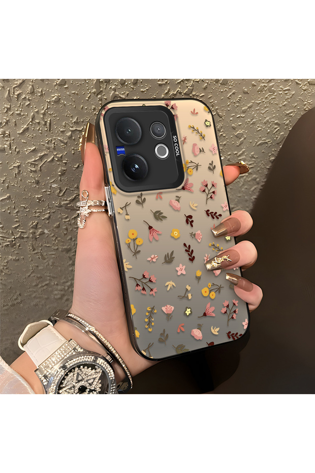 Vivo V60 Compatible Simple and Stylish Small Floral Pattern Phone Case, Shock Protection