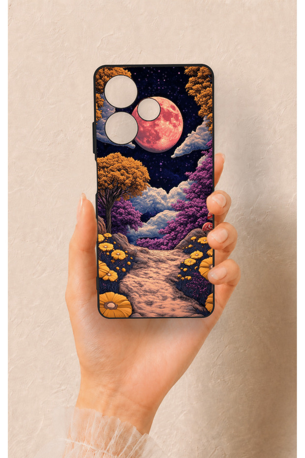 Infinix Hot 30 Compatible Magical Forest Pattern Silicone Case
