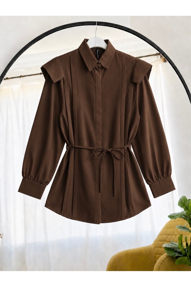 Apolet Shoulder Shirt - Brown