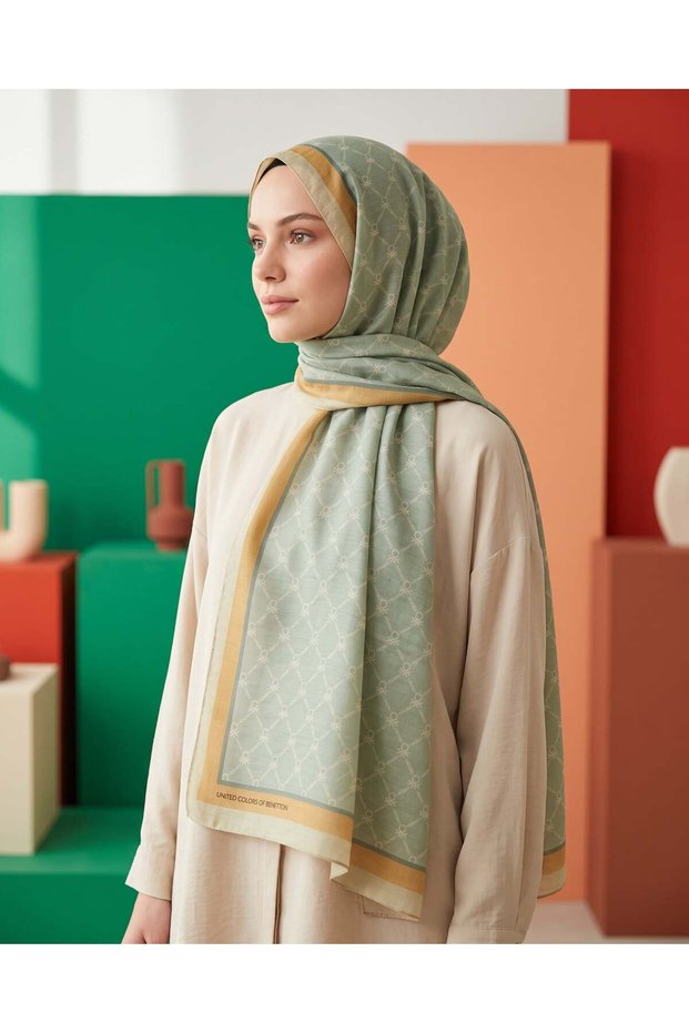 Benetton Viscose Shawl - Fiore - 1041-024 - Çağla
